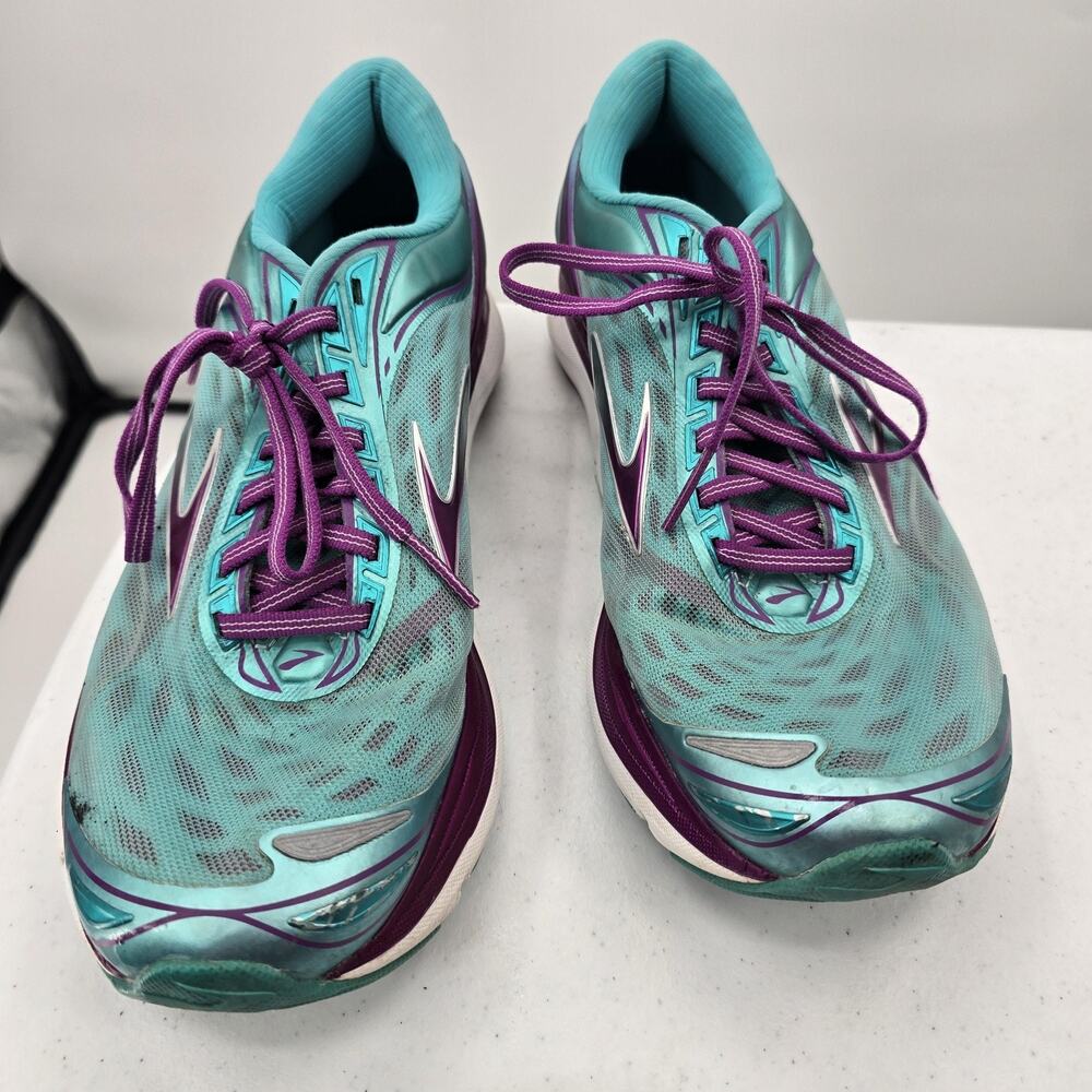 Brooks Transcend 3 Women's Size 10.5 Teal Purple Running Shoes - Picture 2 of 14